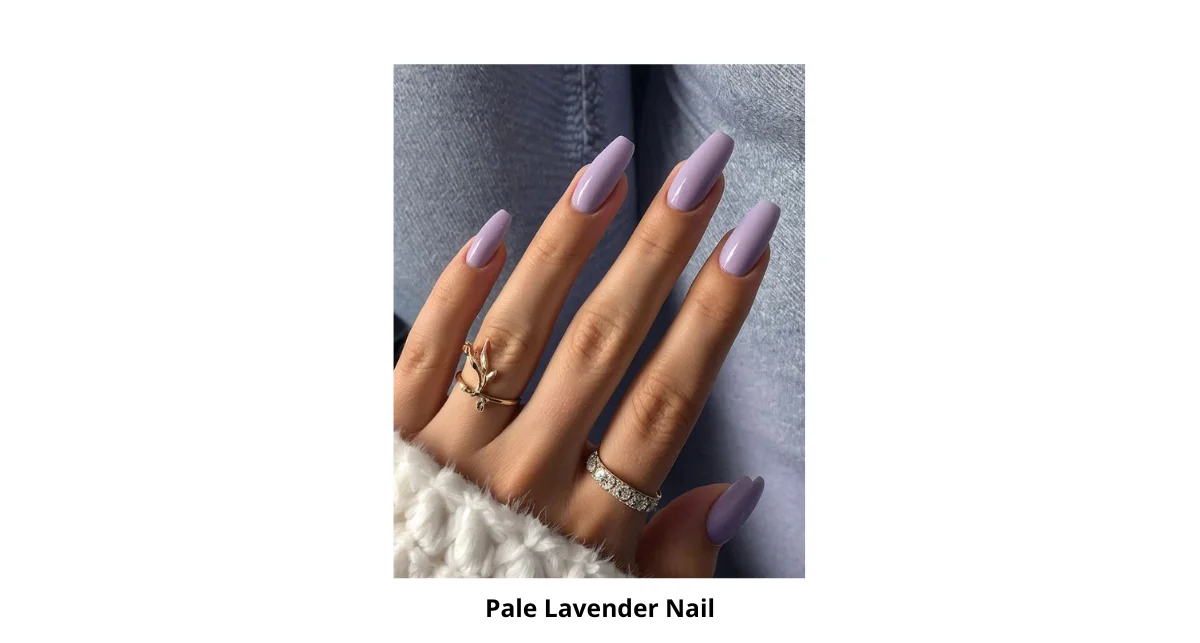 Pale Lavinder Nail Design