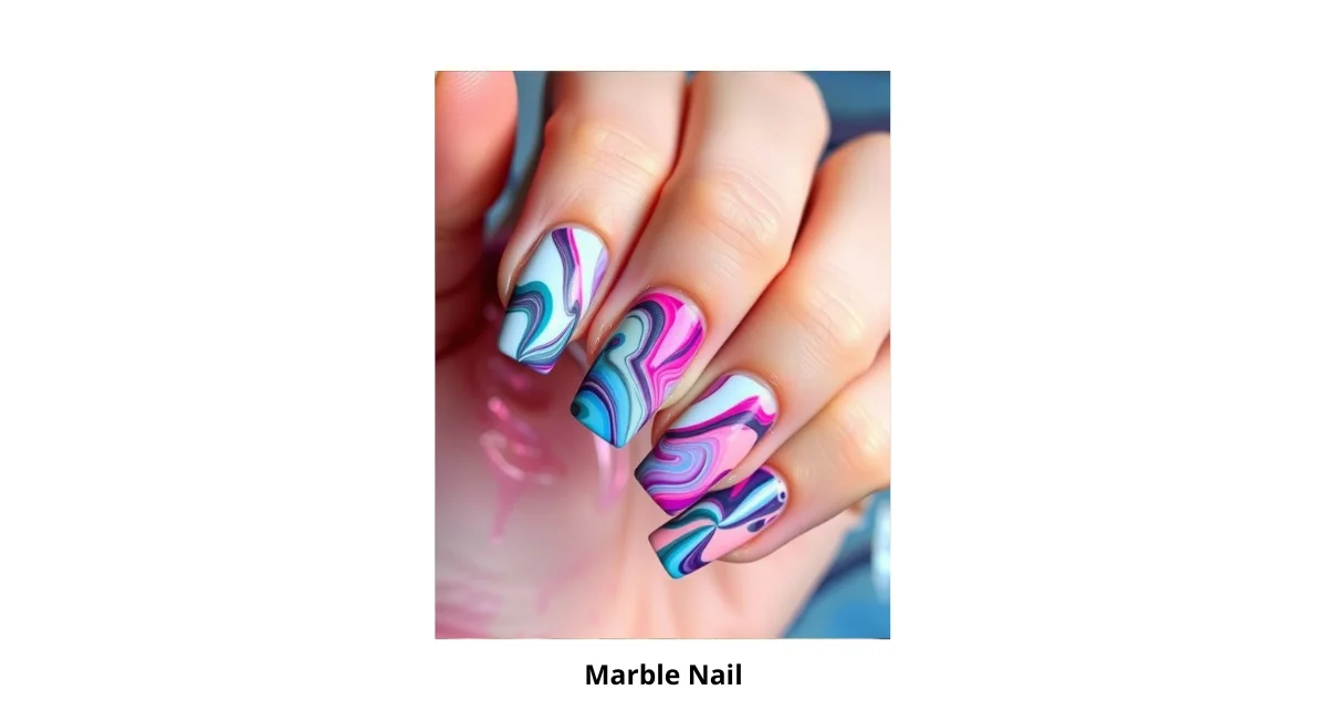 Mrble Nail Design