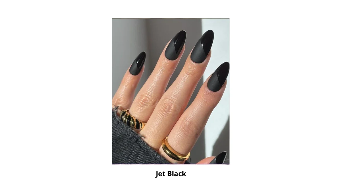 Jet Black Nail Design