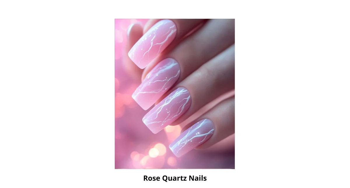 Rose Quartz Nails Design