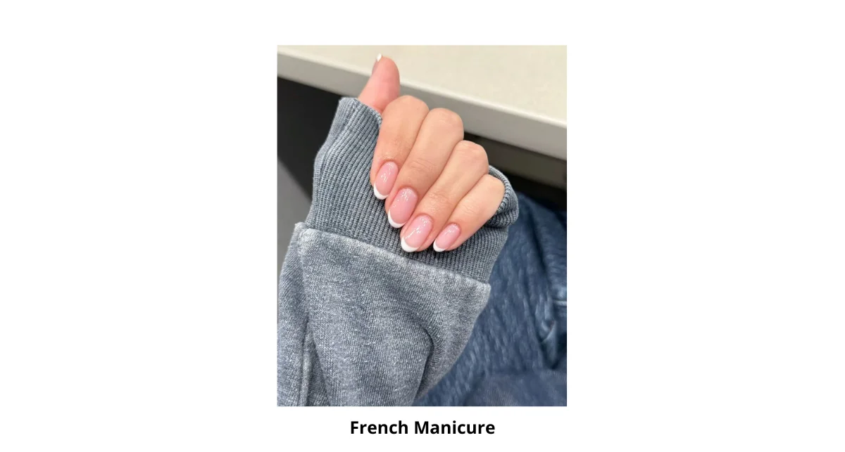 French Manicure Oval Nails Design