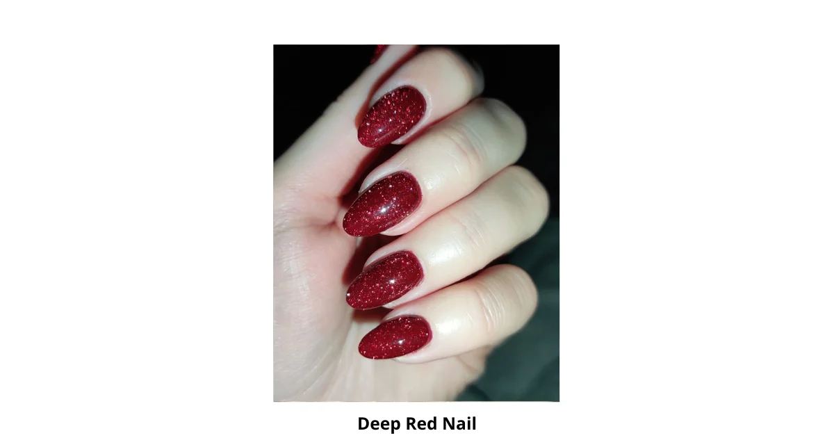 Deep Red Nail Design