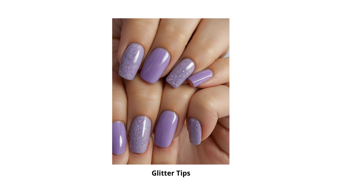 Glitter Tips nail design