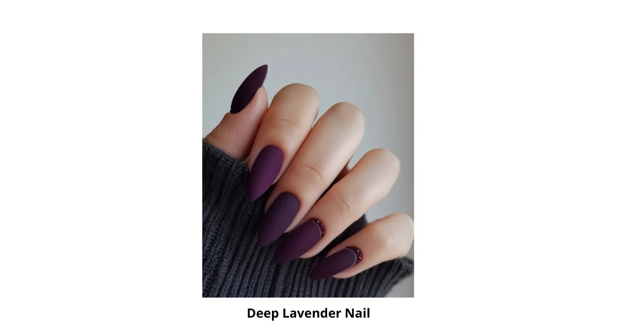 Deep Lavender Nail Design