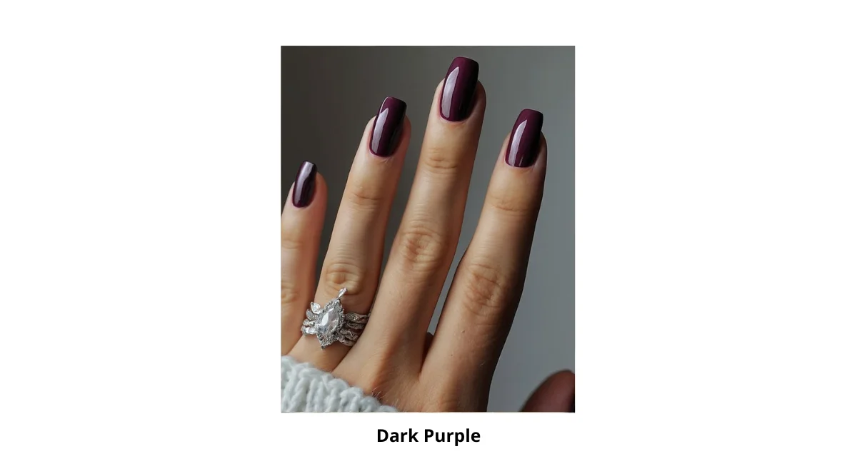 Dark Purple Nail Design