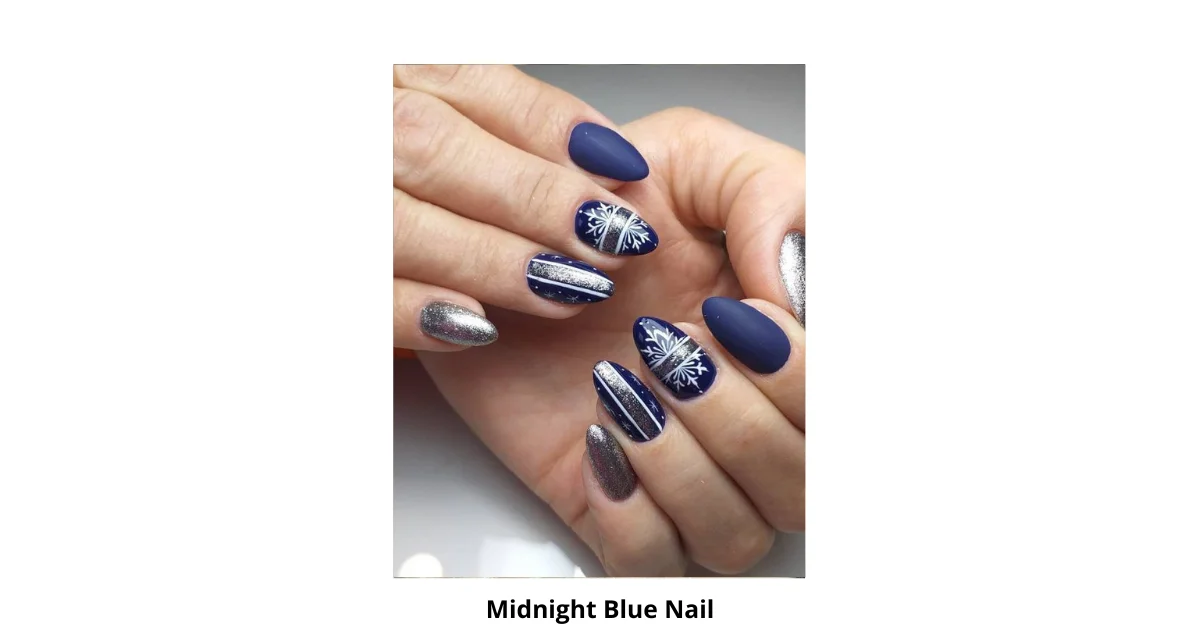 Midnight Blue Nail Design