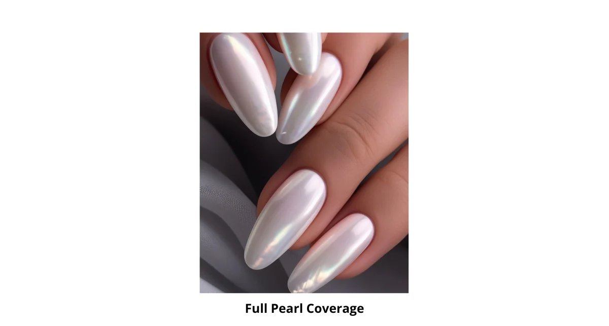 Full Pearl Coverage Nail Design