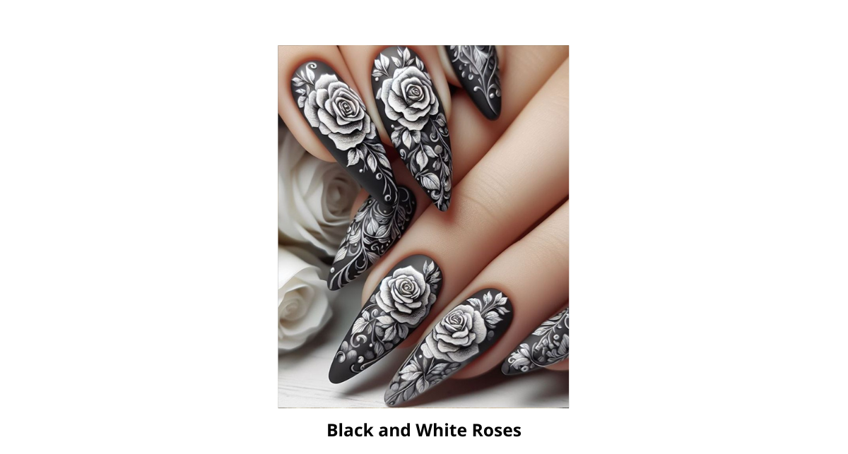 Black and White Nails Design