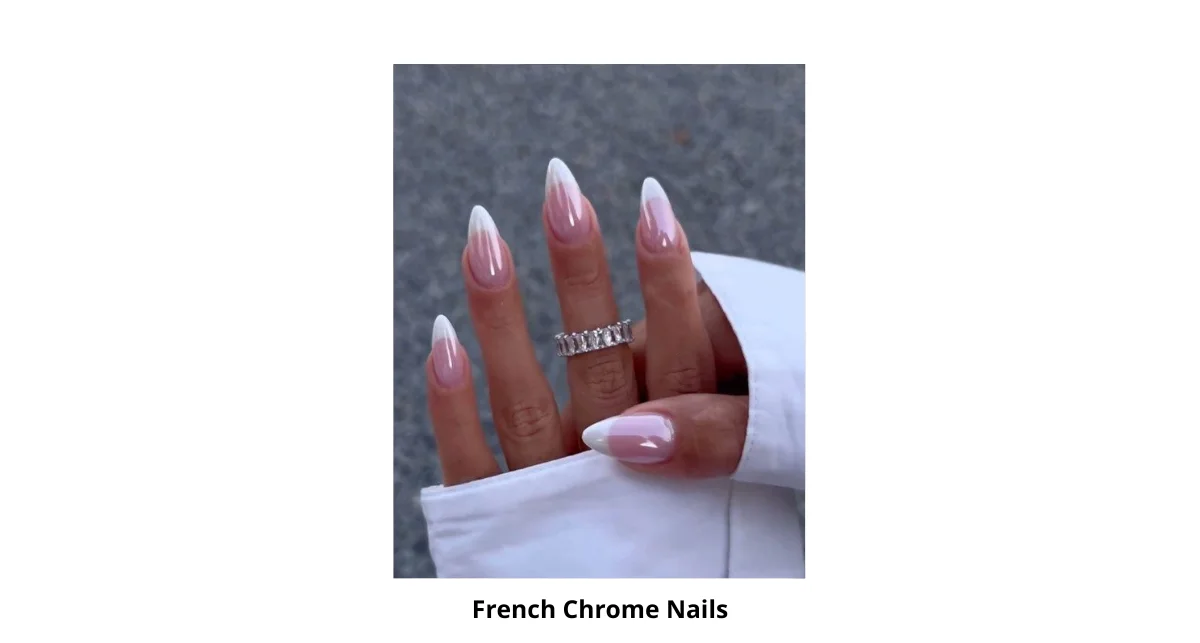 French Chrome Nails Designs