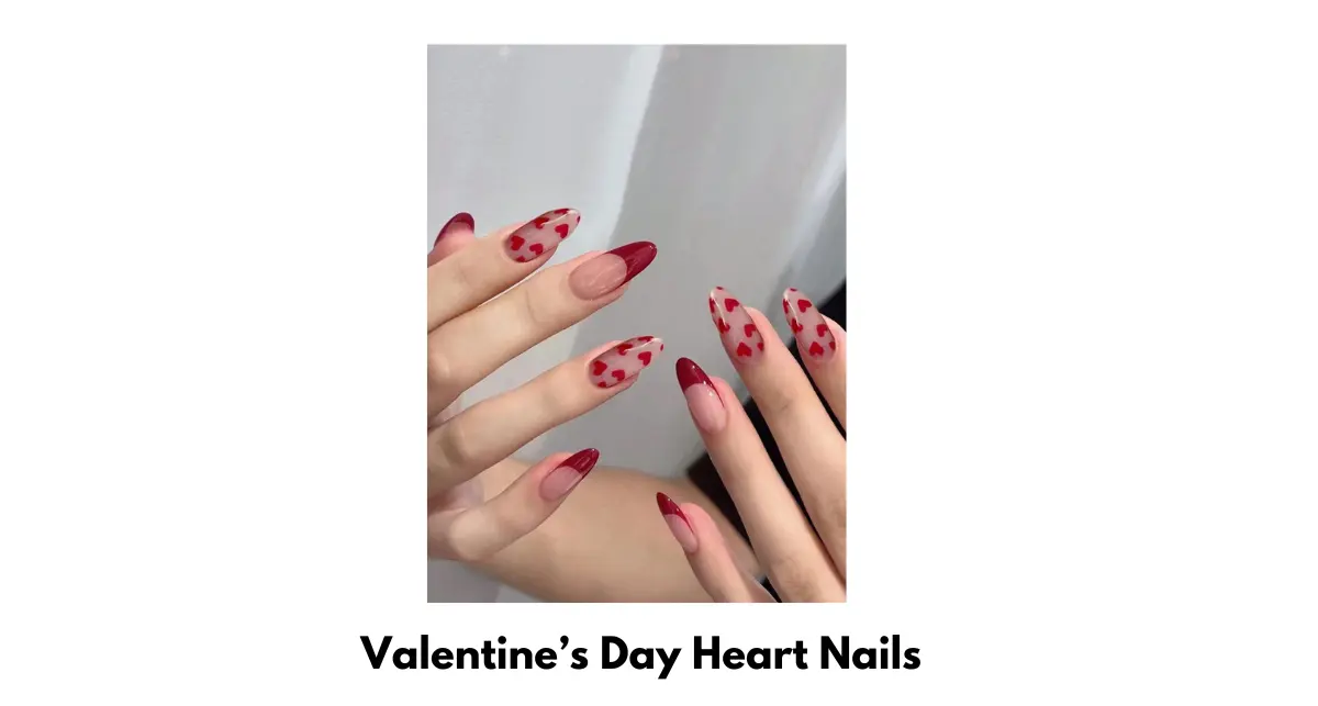 Valentine's Day Heart Nails