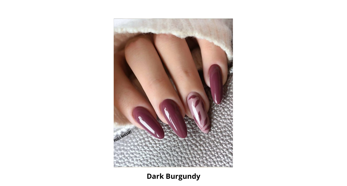 Dark Burgundy Nail Design