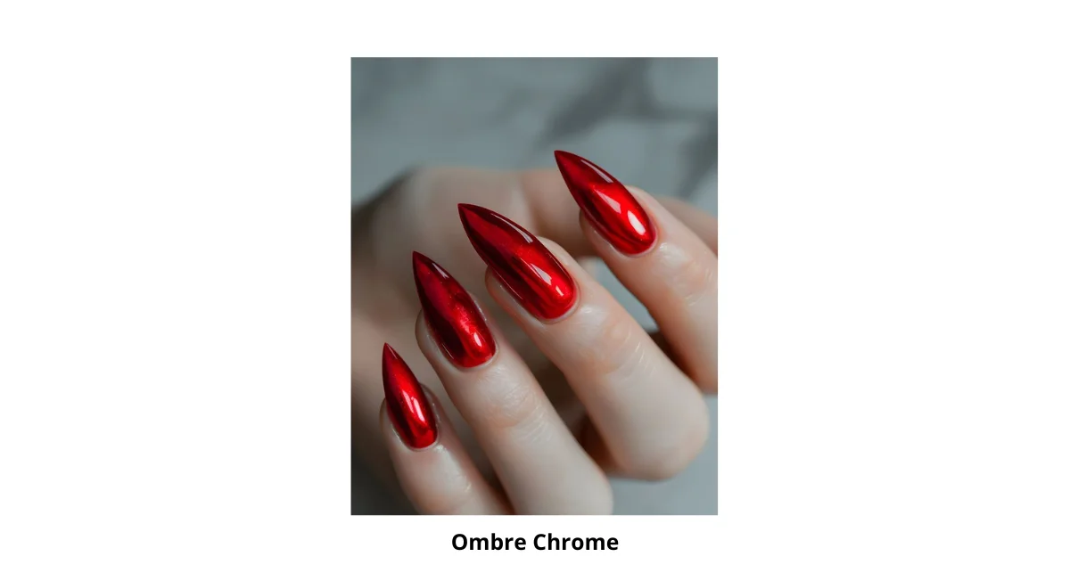 Ombre Chrome Nail Design