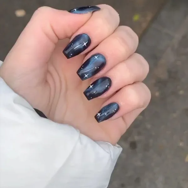 Galaxy Drip Nail Design