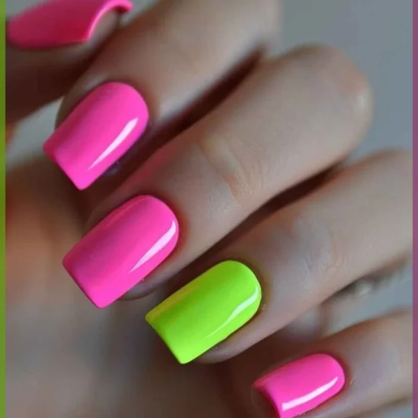 Neon pop Nail Design