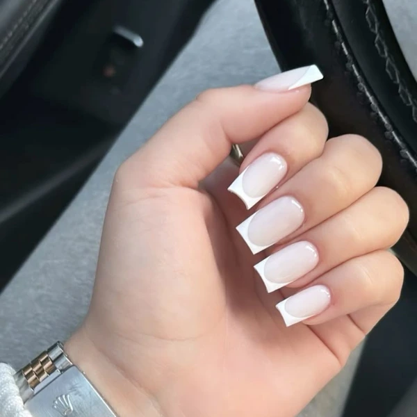 Heavenly White Nail Design