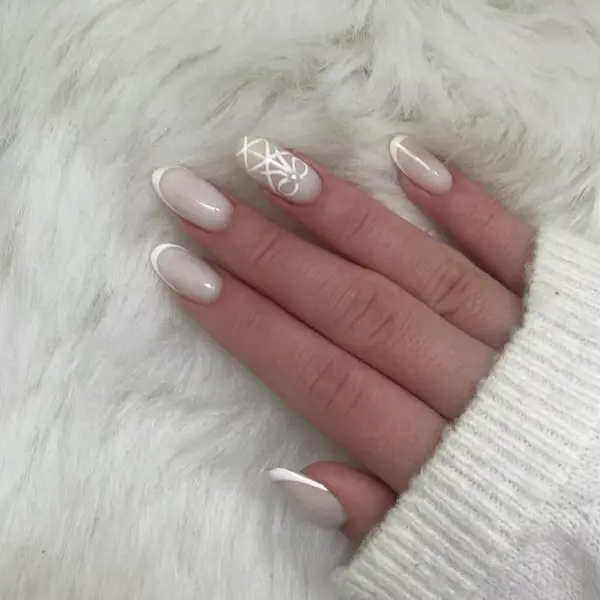 Milky White Nail Design