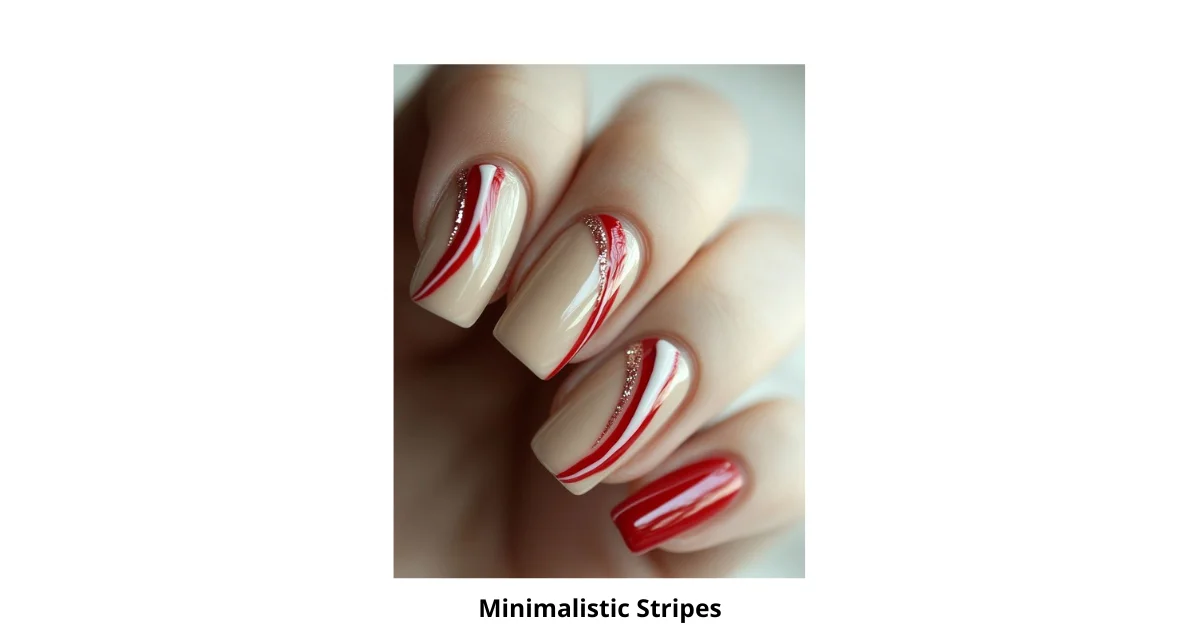 Minimalistic Stripes Nail Design