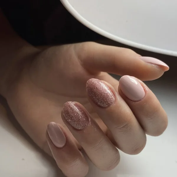 Rose Gold Rush Nail Design